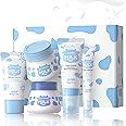 Milk Skincare Gift Set for Radiant Skin, Moisturizing Skin Care Kit Christmas Gift for Women & Girls, 5-In-1 Facial Skin Care Sets & Kits with Facial Cleanser, Face Cream, Eye Cream, Sunscreen (5 PCS)