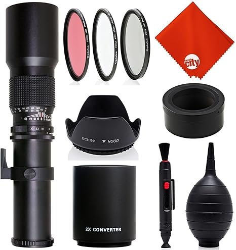 Amazon.com : Opteka 500mm/1000mm f/8 Manual Telephoto Lens for Sony
