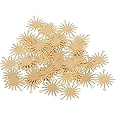 Sewroro 50Pcs Sun Charms for Jewelry Making, Sunflower Pendant Connectors Charms for DIY Jewelry Bracelets Necklace Earrings Making Craft 0.7X0.5 Inches