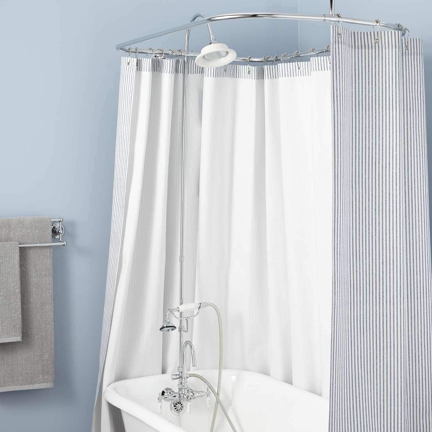 Signature Hardware 939248-60-P Gooseneck Hand Shower Conversion Kit with Porcela