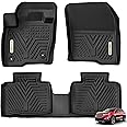 YITAMOTOR Floor Mats Compatible with 2015-2024 Ford Edge, Custom Fit Black TPE Floor Liners 1st & 2nd Row All-Weather Protection