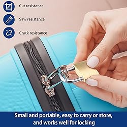 Yaocom 24 Pcs Solid Brass Keyed Padlock, Small