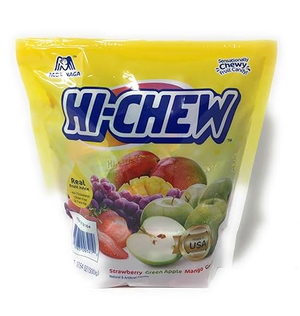 Amazon Com Morinaga Hi Chew Assorted Flavored 17 64 Oz 100 Individually Wrapped Fruit Chews Mango Grape Strawberry Green Apple Gummy Candy Grocery Gourmet Food