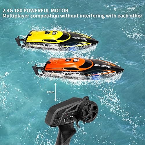 RC Boat with Rechargeable Battery and Remote Control Batteries