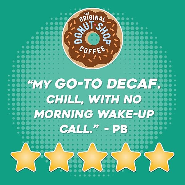 THE ORIGINAL DONUT SHOP DECAF KEURIG SINGLE-SERVE K-CUP PODS, MEDIUM ROAST COFFEE, 48 COUNT