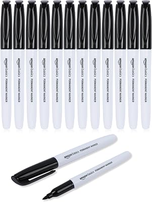 Marqueurs indélébiles - Noir - Lot de 12
