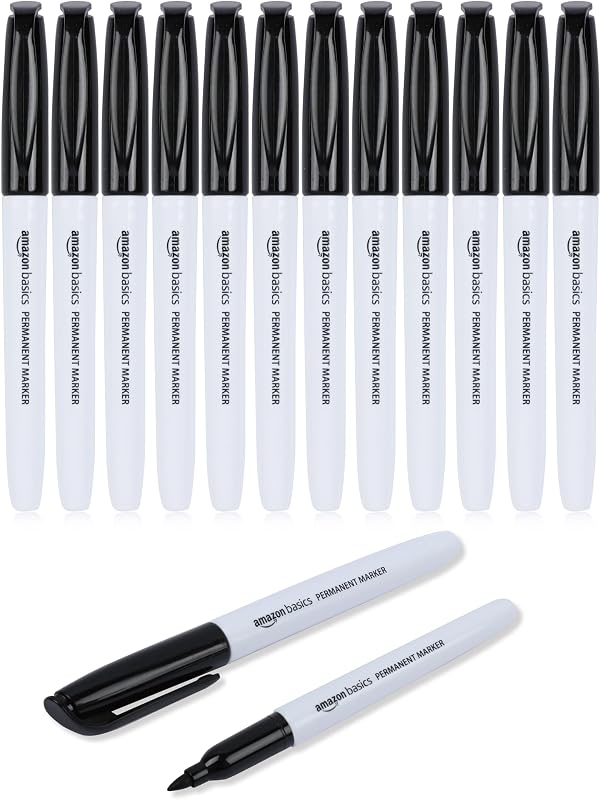 Marqueurs indélébiles - Noir - Lot de 12