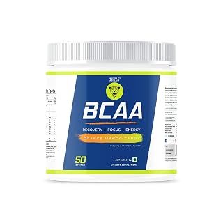 Muscle Asylum BCAA - (50 Servings) BCAA (2:1:1) + L-Tyrosine, Taurine and Theanine- Orange Mango - Free Trial Pack