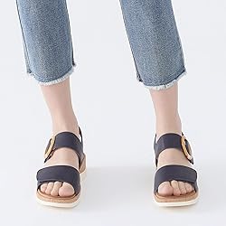 UBFEN Womens Flat Sandals Arch Support Open Toe