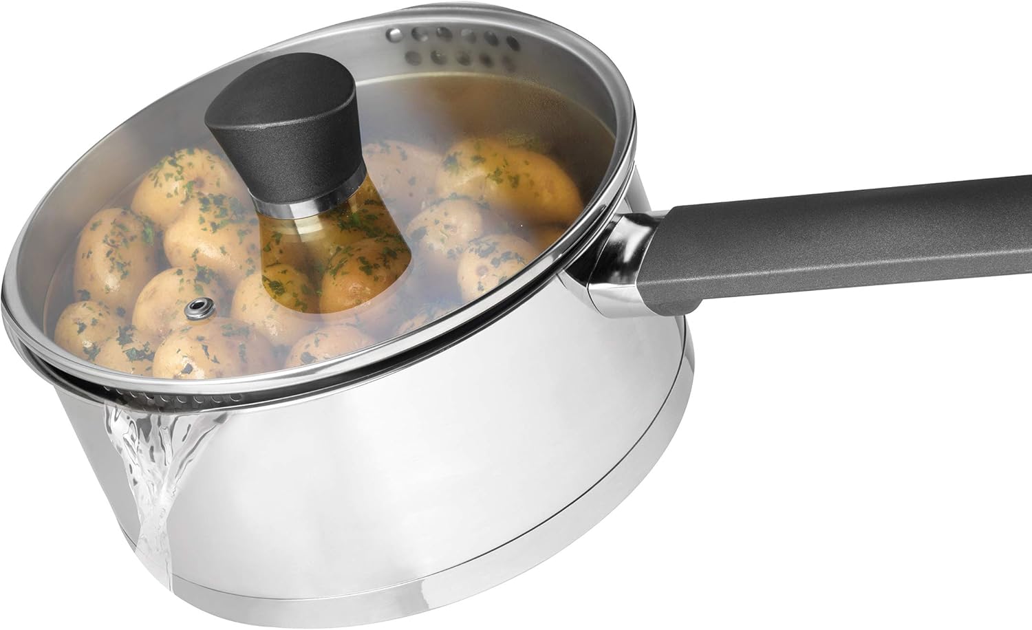 Russell Hobbs RH01164EU7 20 cm Saucepan with Lid, Induction with Pouring Lip, Stainless Steel Milk Pan - Image 4