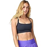Brooks Women’s Luxe Strappy Bra, Double Lined, Soft Luxe Fabric, Sweat-Wicking, Support for Running, Yoga & Sports Wear