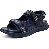 ONCAI Men's Hiking Sandals with Arch Support Mesh Athletic Walking Sandalias Summer Outdoor Cushion Thick Rubber Soles and Recovery Sports Fisherman Sandals Size 7-15