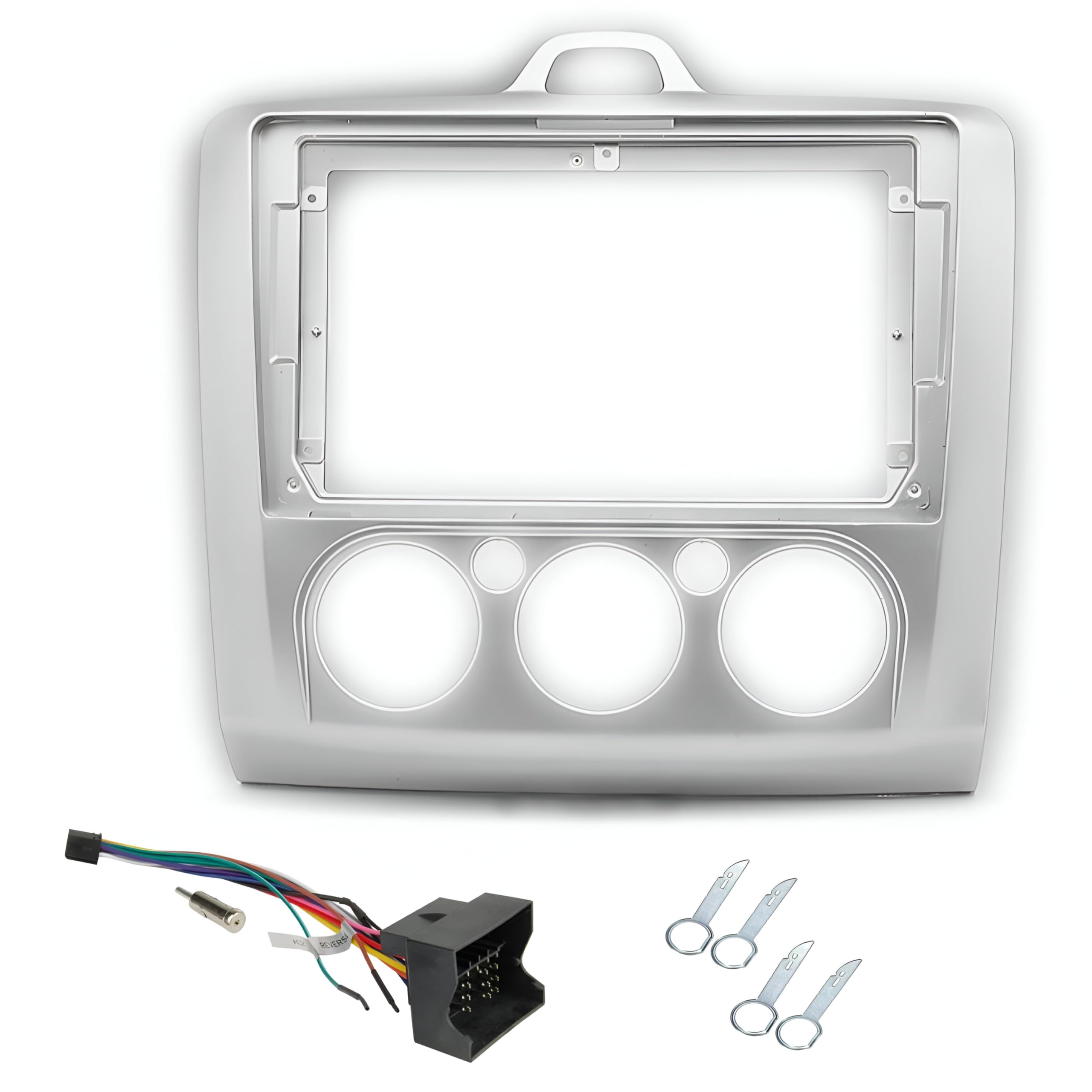 Sound-way - 9" inch in dash car stereo adapter mounting fascia kit for FORD Focus 2005-2011 manual clima - KA22-630