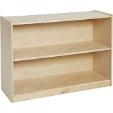 ECR4Kids 2-Shelf Mobile Storage Cabinet, Classroom Furniture, Natural | Durable birch construction; GREENGUARD Gold Certified for low VOCs; 50 lb capacity rolling organizer for classroom and home