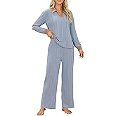 Blooming Jelly Womens Lounge Sets Long Sleeve Fall Pajama Sets Casual Matching 2 Piece PJ