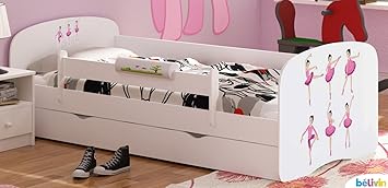 Belivin - Belivin® Kinderbett Milano mit vielen verschiedenen Motiven (Größen 140x70cm u. 160x80cm) - 160x80cm, 19 Baletttänz