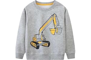 Winzik Boys Sweatshirt Toddler Shirt Kids Halloween Christmas Novelty Crewneck Pullover Cotton Tops Clothing 2-7Y