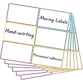 5" x 3" Large Moving Labels for Boxes, Packing Supplies for Moving Color Coded Blank Labels Stickers 120pcs for Home Organization Projects, Kitchen, Storage Bins. Permanent Adhesion
