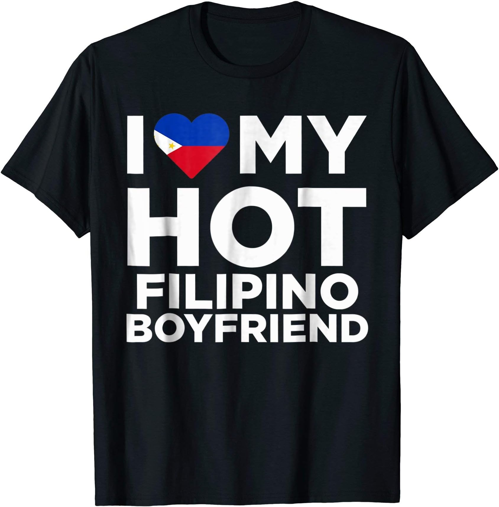 Women's I Love My Hot Filipino Boyfriend Cute Philippines Native Relationship T-Shirt Small Asphalt