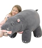 Amazon.com: The Petting Zoo Jumbo Hippo Stuffed Animal, Wild Onez