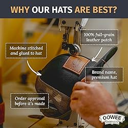 Compass Leather Patch Hat | Machine-Stitched Badge