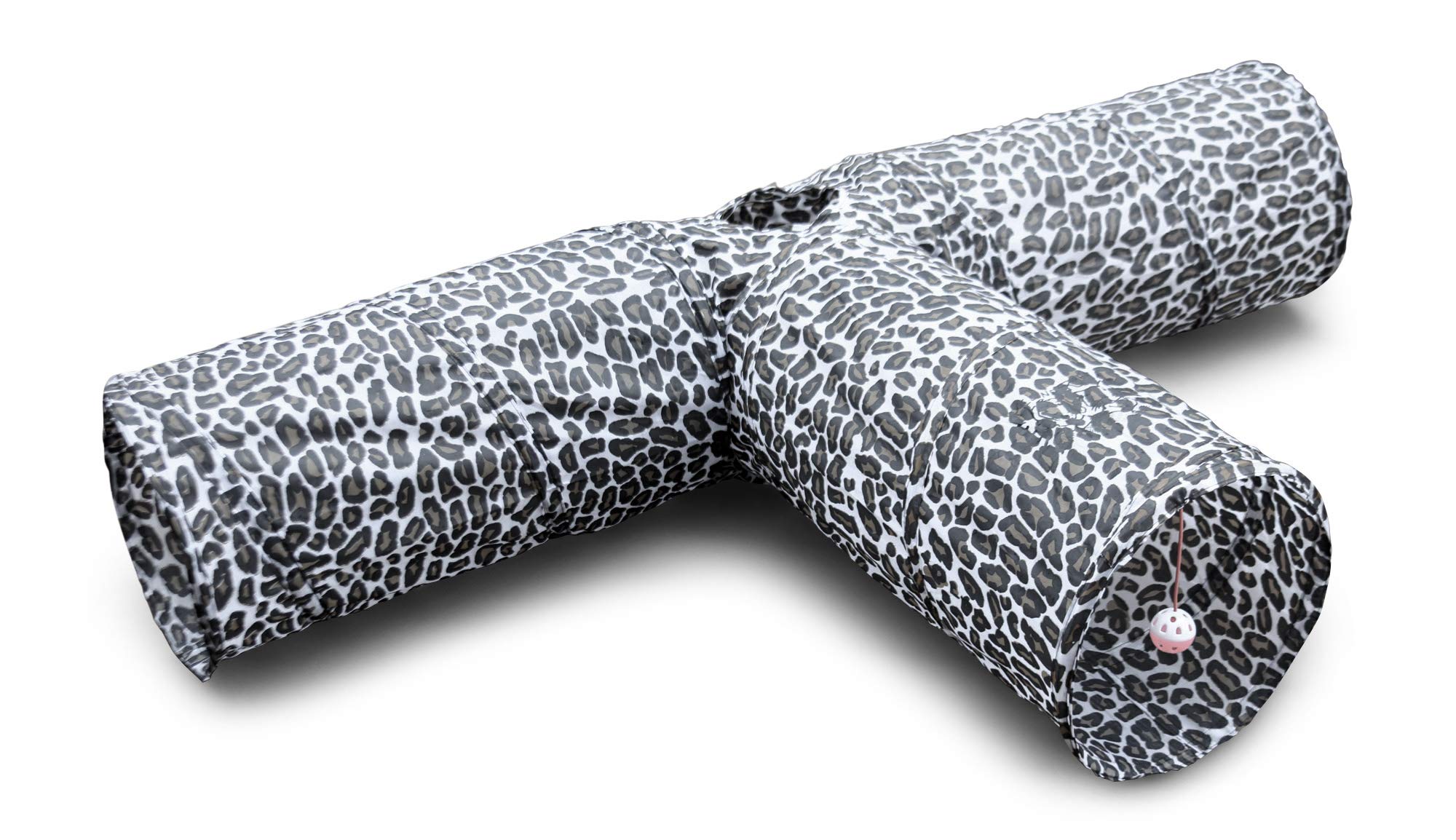Photo 1 of Feline Ruff 3 Way Cat Tunnel. Extra Large 12 Inch Diameter and Extra Long. A Big Collapsible Play Toy. Wide Pet Tunnel Tube for Rabbits, Kittens, Large Cats, and Dogs (Animal Print)