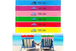 Natonhi 6 Pack Towel Bands,Towel Bands for Cruise Beach Pool Chairs, Extra Durable Towel Clips for Chairs Cruise No Snapping, Cruise Ship & Beach Essentials
