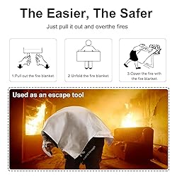 RAISLY Fire Blanket for Home 39'' x 39'' Emergency