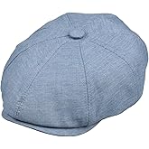 HATSQUARE 8 Panel Newsboy Cap – Linen Blend with 100% Cotton Lining