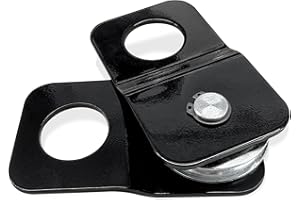 ZNDAW 8000 LBS Capacity Winch Snatch Block, Heavy Duty Towing Pulley Blocks for Synthetic Rope Steel Cable, Universal Tackle Pulley Offroad Recovery Accessory for Truck ATV UTV