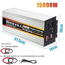 Aecorbir 15000W Peak Pure Sine Wave Power Inverter