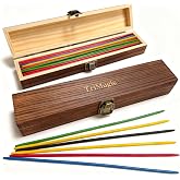 TriMagic Wooden Pick Up Sticks Original Game Set in Gift Box, Pickup Sticks Game for Kids and Adults, 41-Piece Classic Pick Up Stix, Vintage Old Fashioned Toys for Family, Nostalgic Toys from 50s 60s