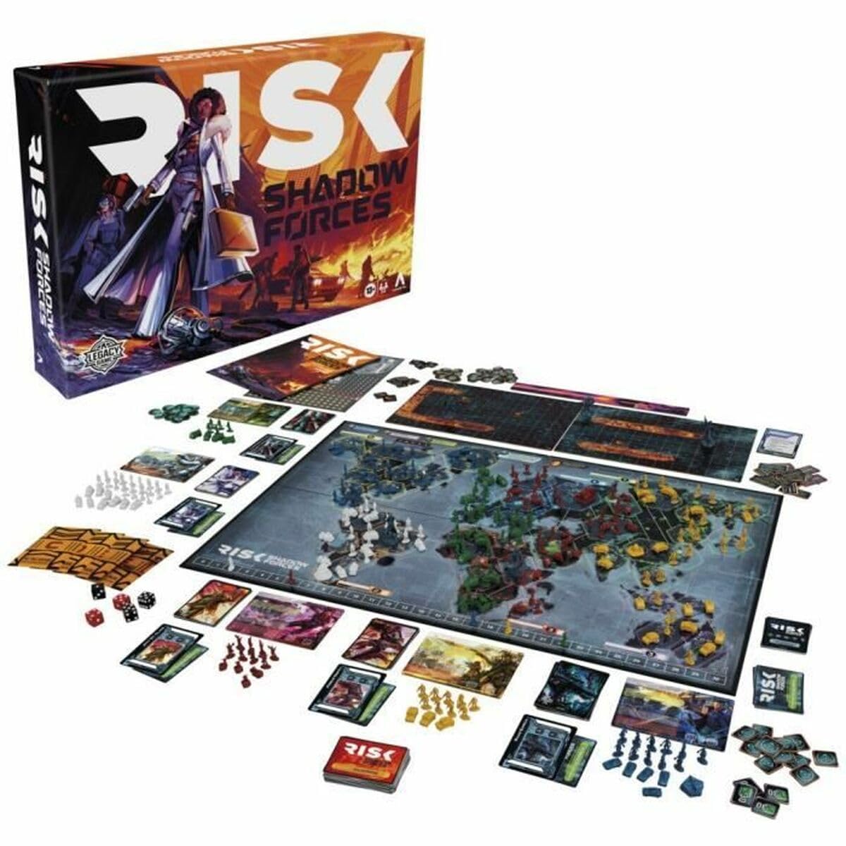 Risk Shadow Forces, Strategy Game, Legacy Family & Adult Board Game, Ages 13, Ages 13, 3-5 Players, Avalon Hill