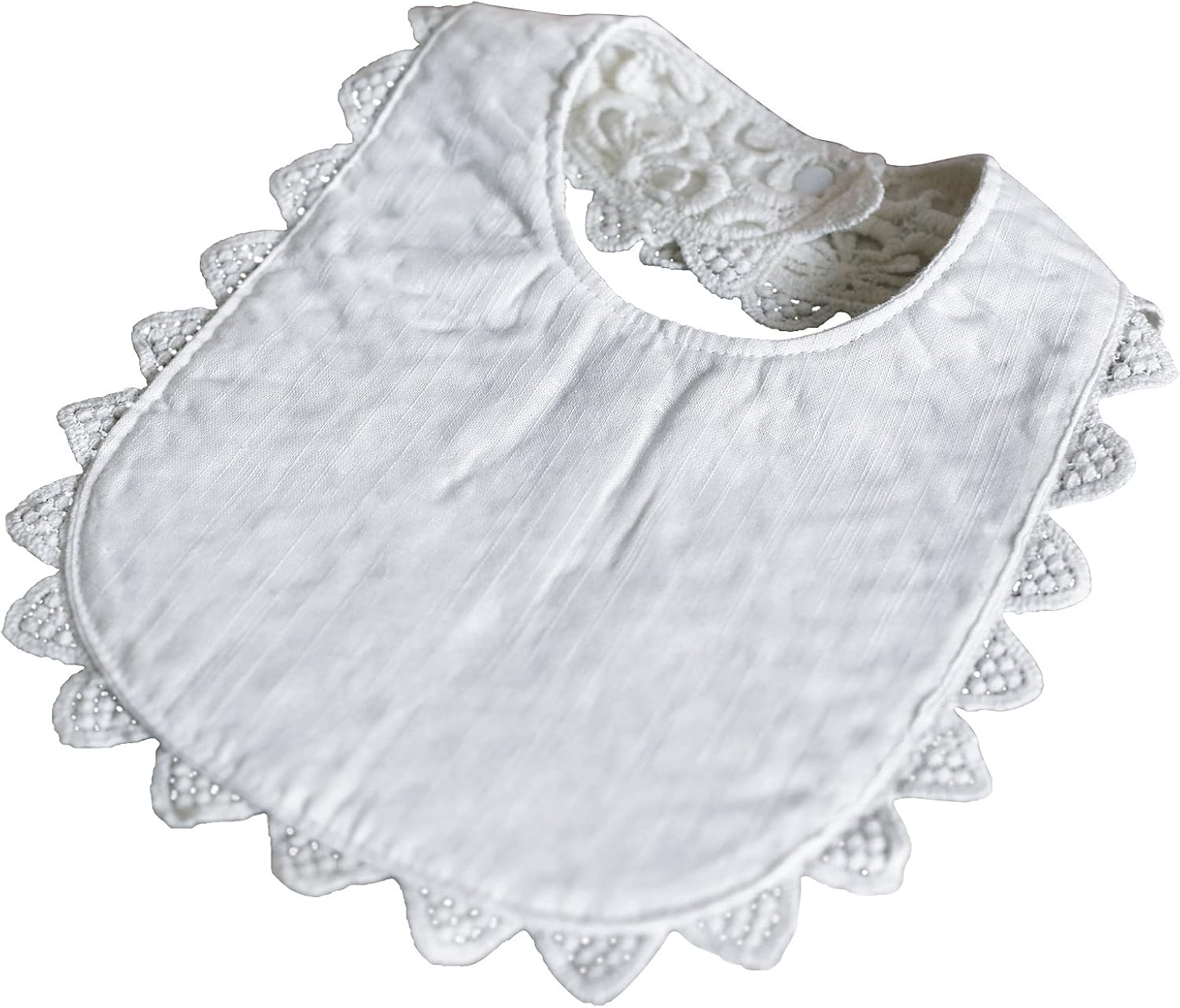 white lace bib