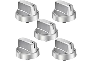 EIOLWJIEO Upgraded WB03X29300 for GE Gas Stove Knobs, Cooktop Knob Replace for GE Part Number WB03X29300 AP6301265 4585904, Replacement Knob for Burner Stove JGP3030SL1SS JGP3030SL2SS JGP3036SL1SS, 5 Pack