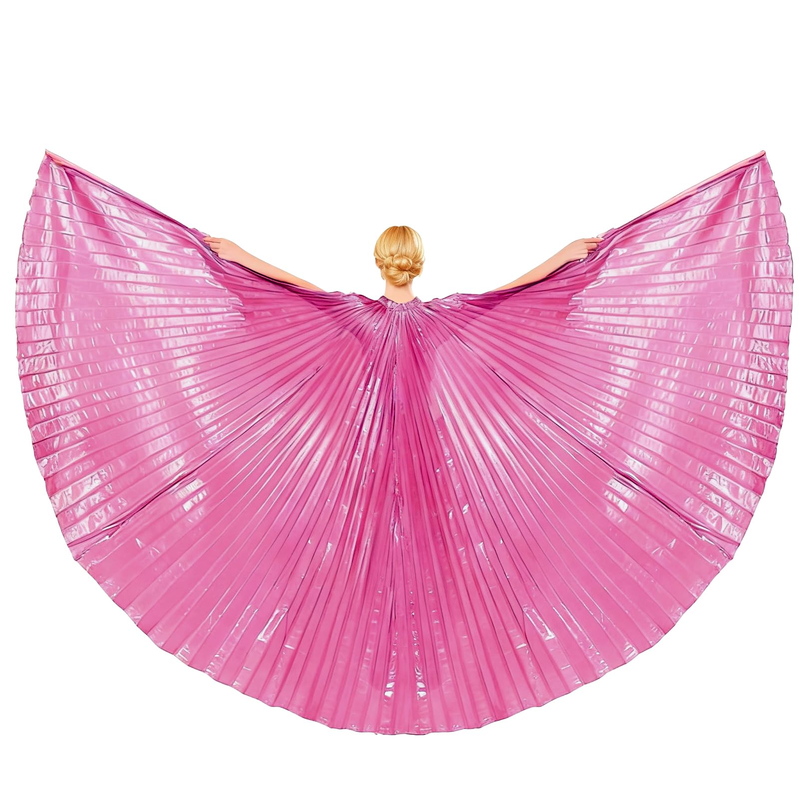 Baisdan Angel Isis Wings (Wings + Stick+ Carrying Bag) Egyptian Belly Dance Carnival Costumes Butterfly Wings Light pink