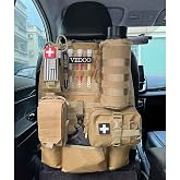 Upgrade 1000D Molle Seat Back Organizer with Pouches, Tactical Molle Vehicle Panel Car Seat Cover Protector Seat Back Organizers