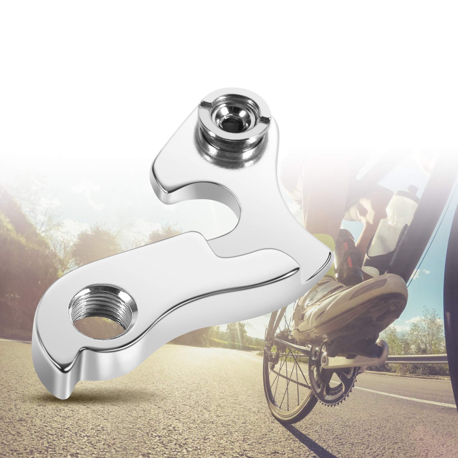 Yosoo Rear Gear Mech With Screw, Aluminium Alloy Bicycle Tail Hook Screws Derailleur Hanger Hook Drop Out Adapter for Bicycles(7#)