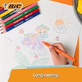 BIC Kids Evolution Triangle Coloured Pencils, 12 Pack, Easy Grip for Toddlers view 3