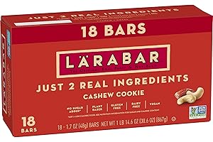 LÄRABAR Larabar Cashew Cookie, Gluten Free Vegan Fruit & Nut Bars, 1.7 oz, 18 ct