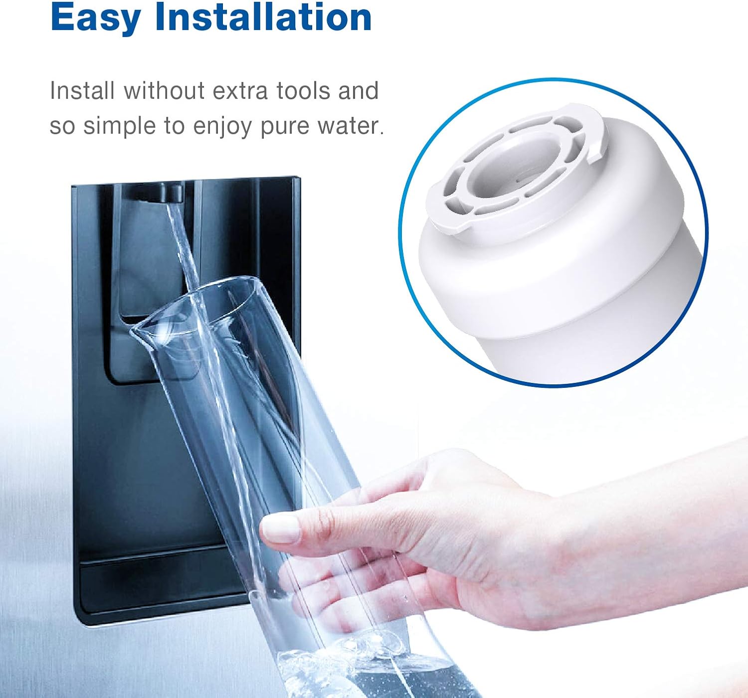 Waterspecialist MWF Refrigerator Water Filter, NSF Certified, Replacement for GE SmartWater MWFP, MWFA, GWF, HDX FMG-1, WFC1201, GSE25GSHECSS, PC75009, RWF1060, 197D6321P006 (Pack of 2): Home Improvement