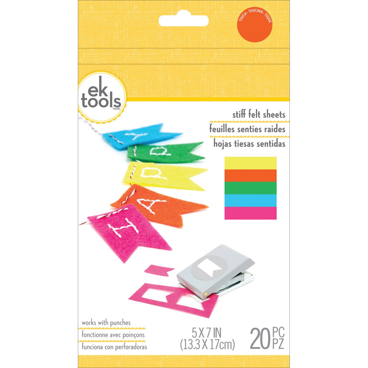 EK Success Primary Felt Sheets, Multi-Colour