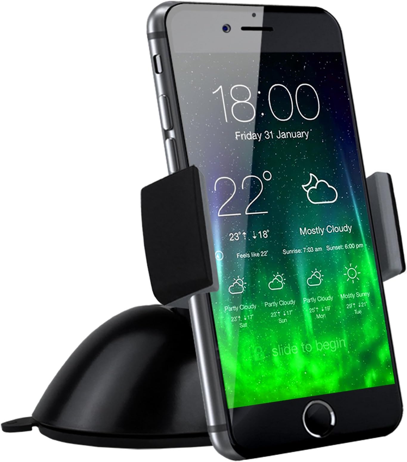 Koomus Pro Dashboard Windshield Universal Car Mount Holder Cradle for Smartphones