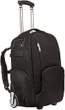 AmazonBasics Convertible Rolling Camera Backpack Bag - 15 x 22 x 10 Inches, Black