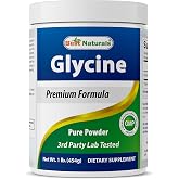 Best Naturals Glycine Powder 1 LB - Neurotransmitter &amp; Relaxation Support
