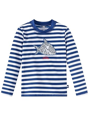 Schiesser Jungen Bademantel Aqua Capt´N Sharky Bade-Shirt
