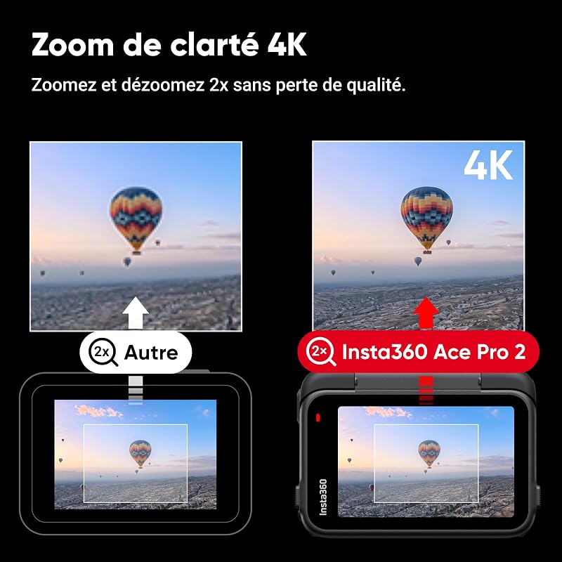 Ace Pro 2 Double Batterie - Caméra d'action 8K Objectif Leica