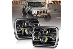 BAOLICY 5x7 7x6 In LED Headlights DOT Approved High/Low Sealed Beam H6054 Rectangular Headlamp for Je ep Truck Off-road Van S
