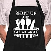 Rosoz Funny Grill Aprons For Men, Dad, Husband, Him - Aprons For Men With Pockets,Father's Day Gifts – BBQ Cooking Chef Apron
