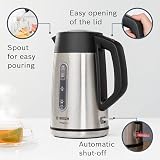 Bosch DesignLine Plus 1.7 L Cordless Kettle 3000 W Stainless view 6